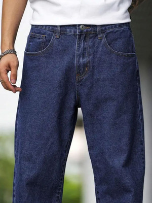 shre.ce Loose Fit Men Dark Blue Jeans