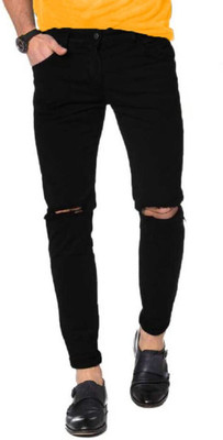 RusticBlooms Slim Men Black Jeans