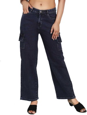 The Tap Boyfriend Women Dark Blue Jeans