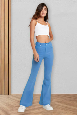 GOLD-D.A FASHION Boot-Leg Women Light Blue Jeans