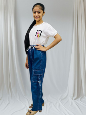 Saira Sonic Jogger Fit Boys & Girls Blue Jeans