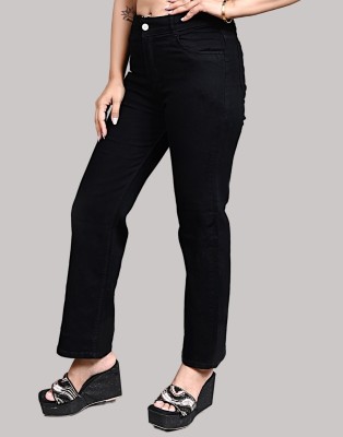 itup Straight Fit Women Black Jeans