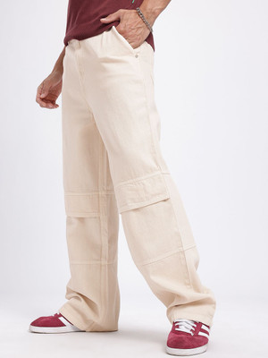 Glitchez Straight Fit Men Beige Jeans