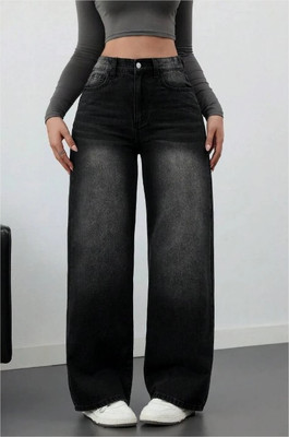 ristey Relaxed Fit Women Black Jeans