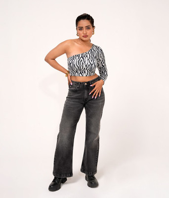 DAYER Flared Women Grey Jeans