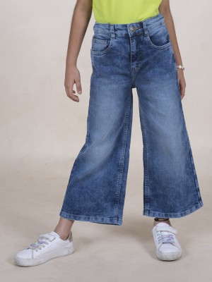 KiddoPanti Regular Baby Girls Blue Jeans