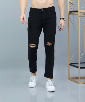 C2FH Regular Men Black Jeans