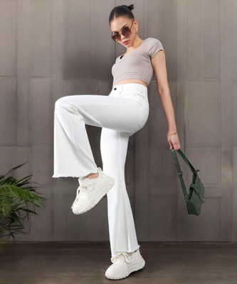 DOLCE CRUDO Relaxed Fit Women White Jeans