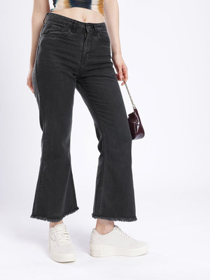 Glitchez Boot-Leg Women Black Jeans