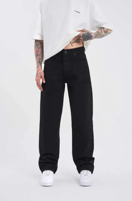 HEADSTER Straight Fit Men Black Jeans