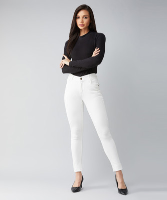 DOLCE CRUDO Skinny Women White Jeans