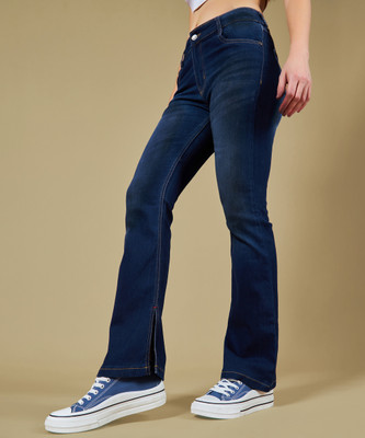 DOLCE CRUDO Boot-Leg Women Blue Jeans