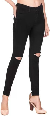 CKUSH Slim Women Black Jeans