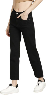 FASHION 800 Straight Fit Women Black Jeans