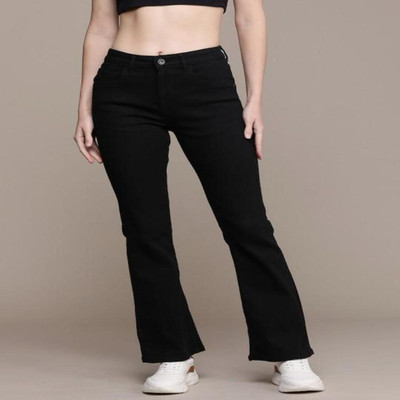 1DAYSTREET Boot-Leg Women Black Jeans