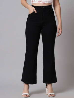 BOTUMQUTE Flared Women Black Jeans