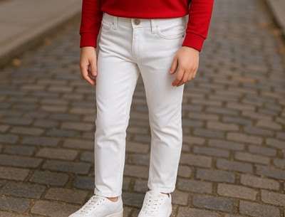 ICONIC ME Regular Boys White Jeans