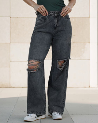 Herway Straight Fit Women Grey Jeans