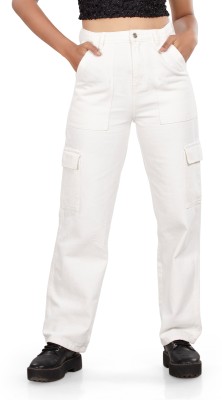 BELLE ALLE Straight Fit Women White Jeans