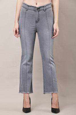 Zeston Boot-Leg Women Grey Jeans