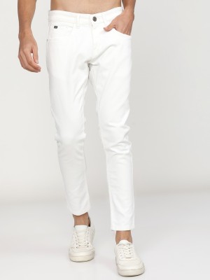 HIGHLANDER Tapered Fit Men White Jeans