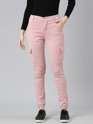 Showoff Jogger Fit Women Pink Jeans