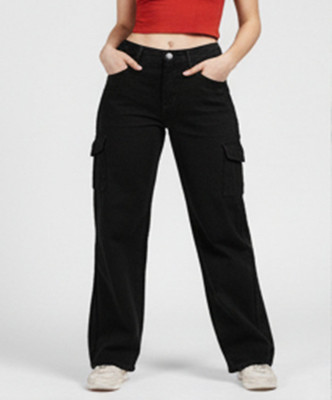 WAHMII Straight Fit Women Black Jeans