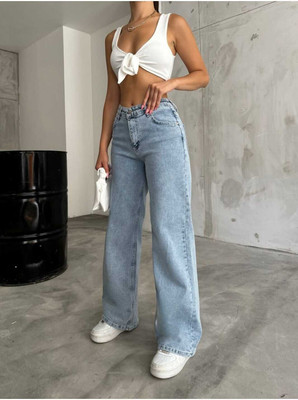 Niffer Fashion Loose Fit Women Light Blue Jeans