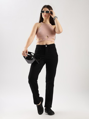 zayla Loose Fit Women Black Jeans