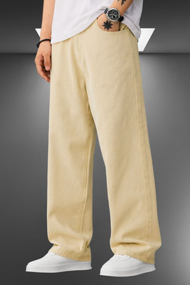 Denim Life Loose Fit Men Beige Jeans