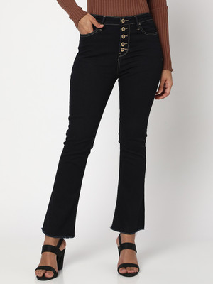 Spykar Flared Women Black Jeans