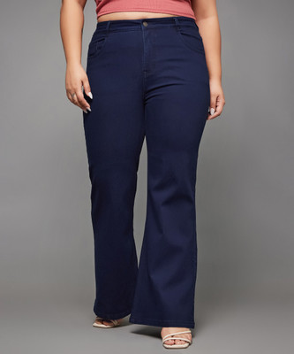 Miss Chase Boot-Leg Women Dark Blue Jeans