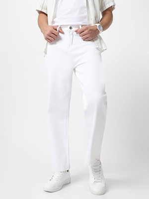 Nalaka Loose Fit Men White Jeans