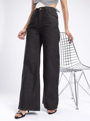 Glitchez Loose Fit Women Dark Grey Jeans
