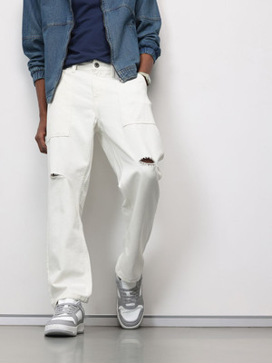 ether Boot-Leg Men White Jeans