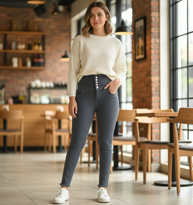 MAASONS Skinny Women Dark Grey Jeans