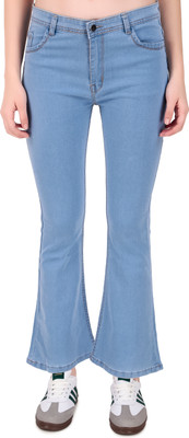 BOTUMQUTE Boot-Leg Women Light Blue Jeans