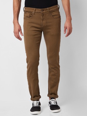 Spykar Skinny Men Brown Jeans