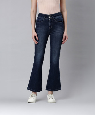 SHOWOFFFF Flared Women Dark Blue Jeans