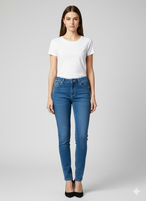 HMAGARMENT Skinny Women Dark Blue Jeans