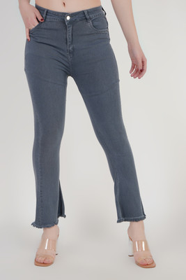 Krishneshwar Apparel Boot-Leg Women Grey Jeans