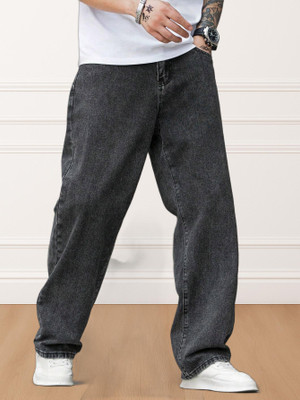 METRONAUT Loose Fit Men Dark Grey Jeans