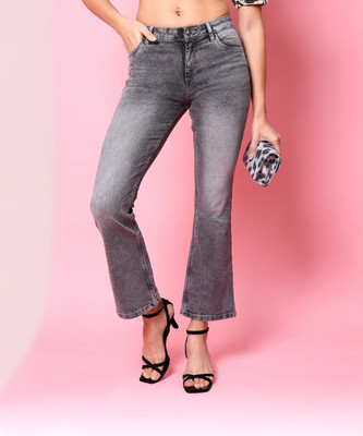 Freehand by The Indian Garage Co. Boot-Leg Women Grey Jeans