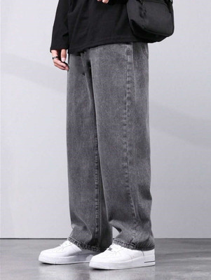 Star4well Relaxed Fit Men Grey Jeans