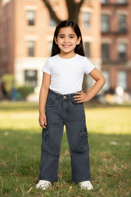 ICONIC ME Straight Fit Girls Dark Grey Jeans