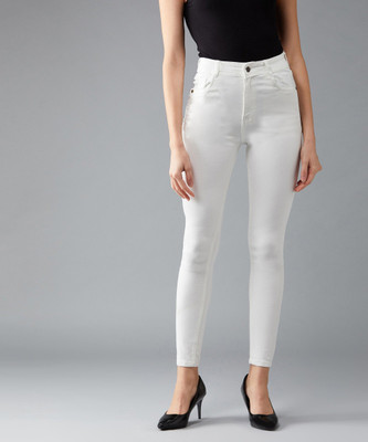 DOLCE CRUDO Skinny Women White Jeans