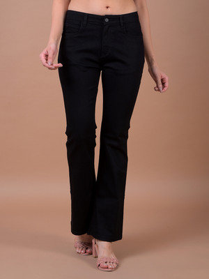 CRIMSOUNE CLUB Boot-Leg Women Black Jeans