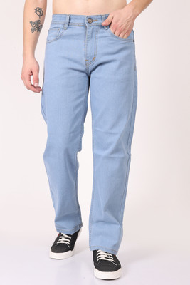 MEIXN Loose Fit Men Light Blue Jeans