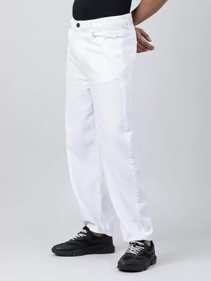 linaria Loose Fit Men White Jeans