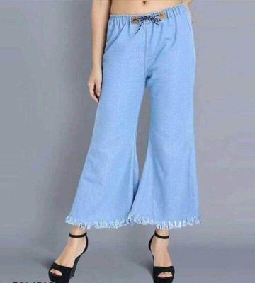 NEHA FASHION Flared Girls Light Blue Jeans